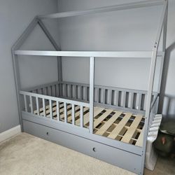 Twin House Bed With Trundle