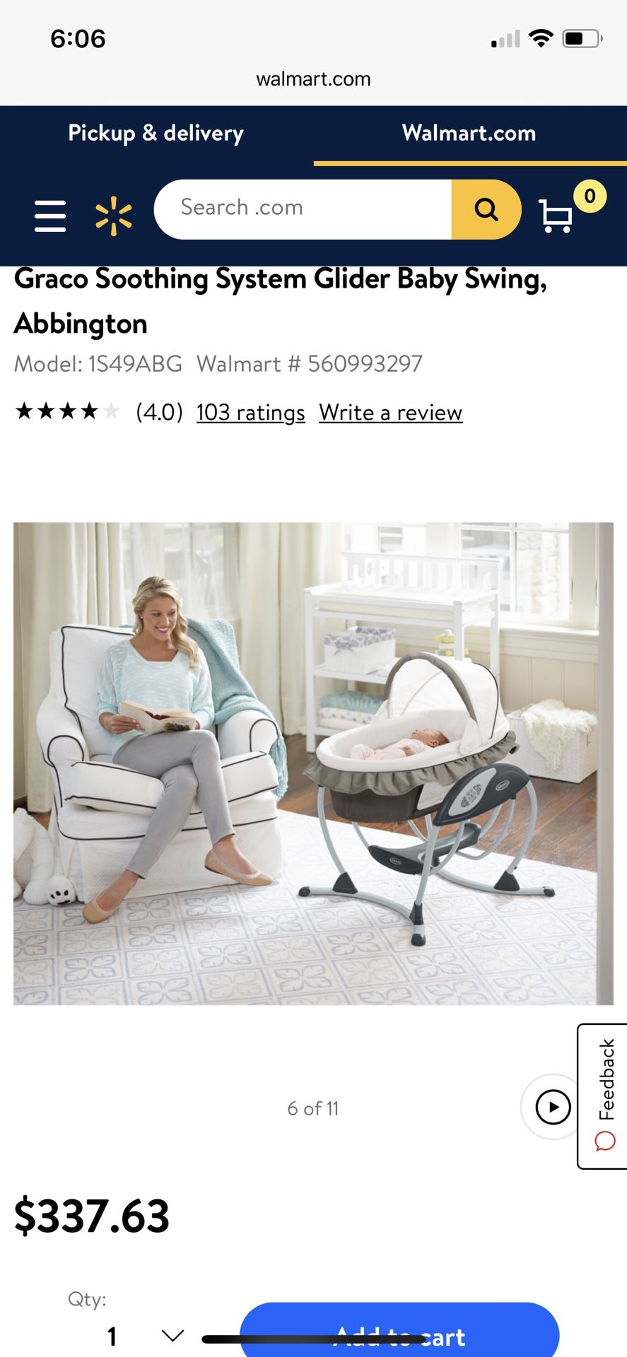 Graco Soothing System Glider Baby Swing Abbington 4in 1 for Sale in Portland OR OfferUp