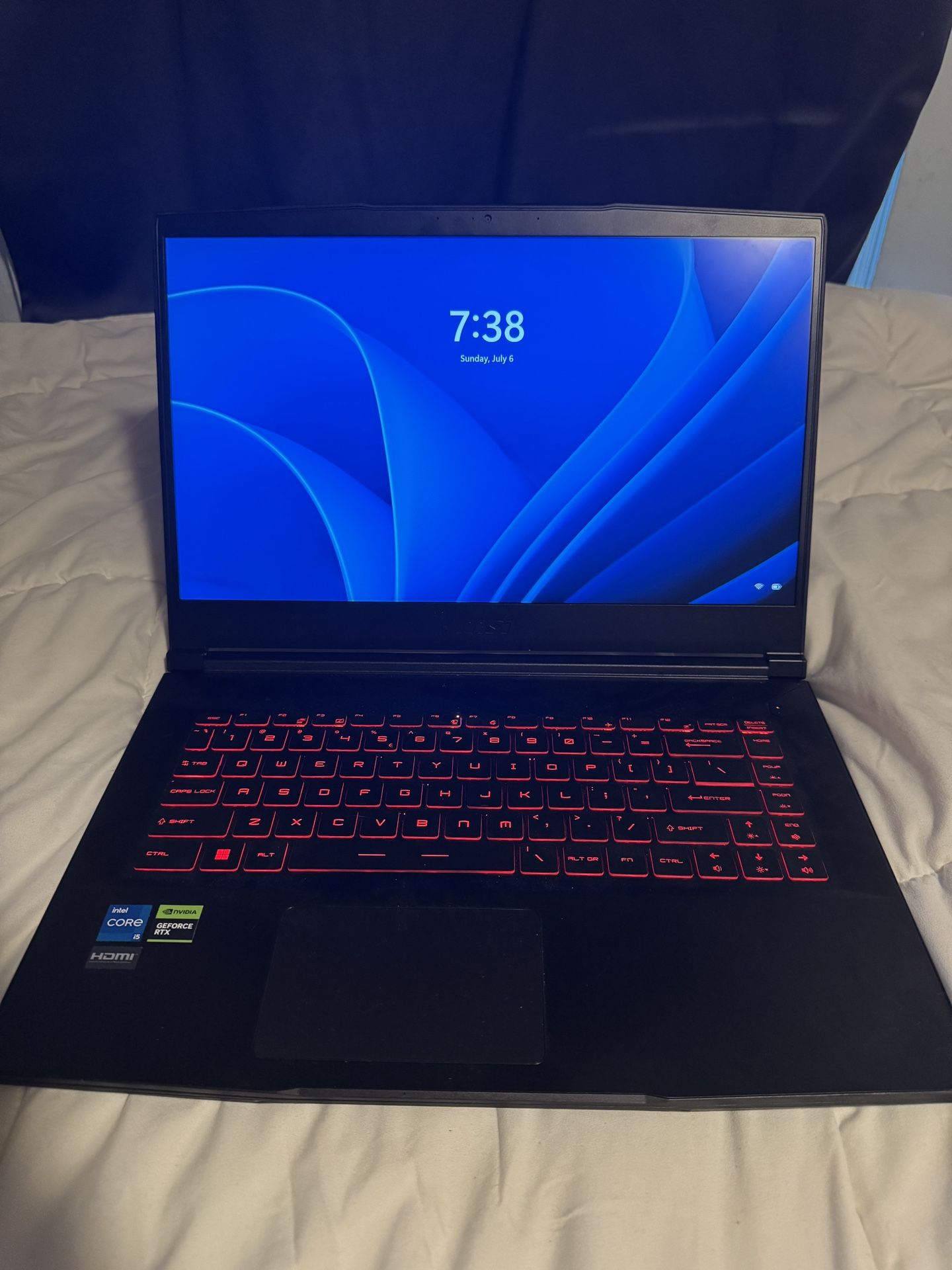 MSI Thin GF63 Gaming Laptop: Intel Core i5-12450H GeForce RTX 2050, 15.6" FHD, 144Hz, 8GB DDR4, 512GB NVMe SSD, Type-C USB 3.2 Gen 1, Cooler Boost 5,