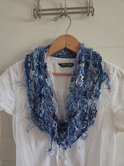 Moebius infinity scarf fiber necklace prism yarn wild stuff cool stuff