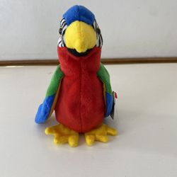 TY Beanie Baby - JABBER the Parrot Plush (6.5 inch) Stuffed Animal Toy 1998