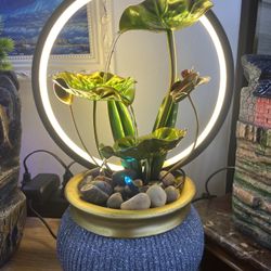 Table Water Fountain with Light 