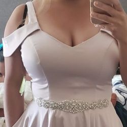 Windsor Prom / Homecoming Dress Hi-low Blush Silk 