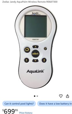 Zodiac Jandy AquaPalm Wireless Remote FCC ID: RIR400120