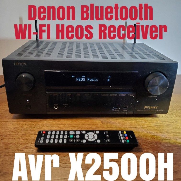 Denon Bluetooth AVR X2500H Channel Receiver WI FI Heos Apple