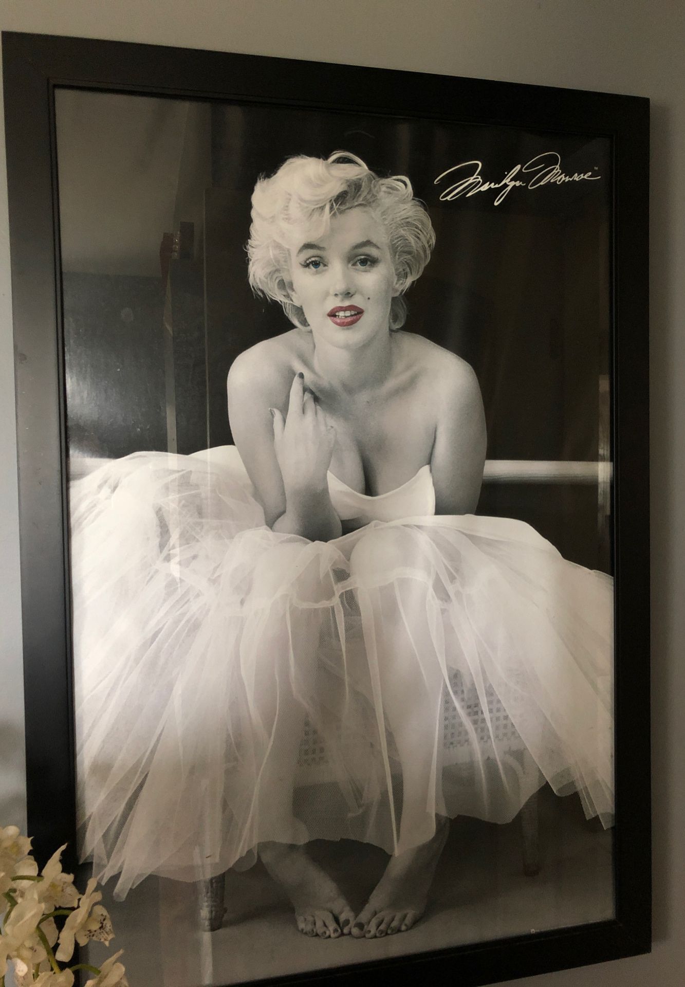 Custom framed Marilyn Monroe portrait. 27x 40