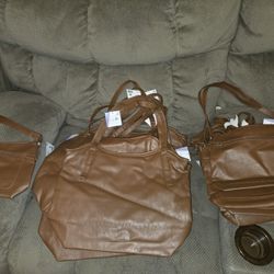 Different Size Brown Purses