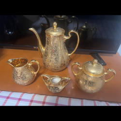 24 karat gold tea set