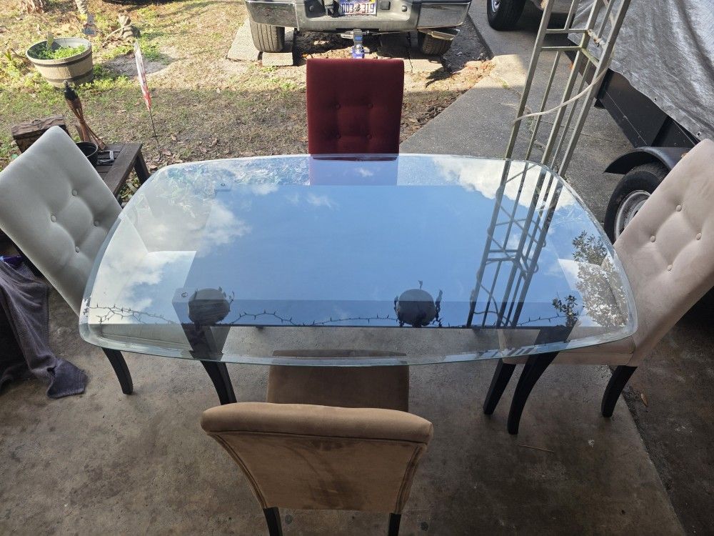 Ashley Furniture Glass Table Set
