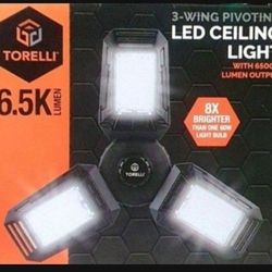 New! Torelli Tools 3-Wing Pivoting LED Ceiling Light
