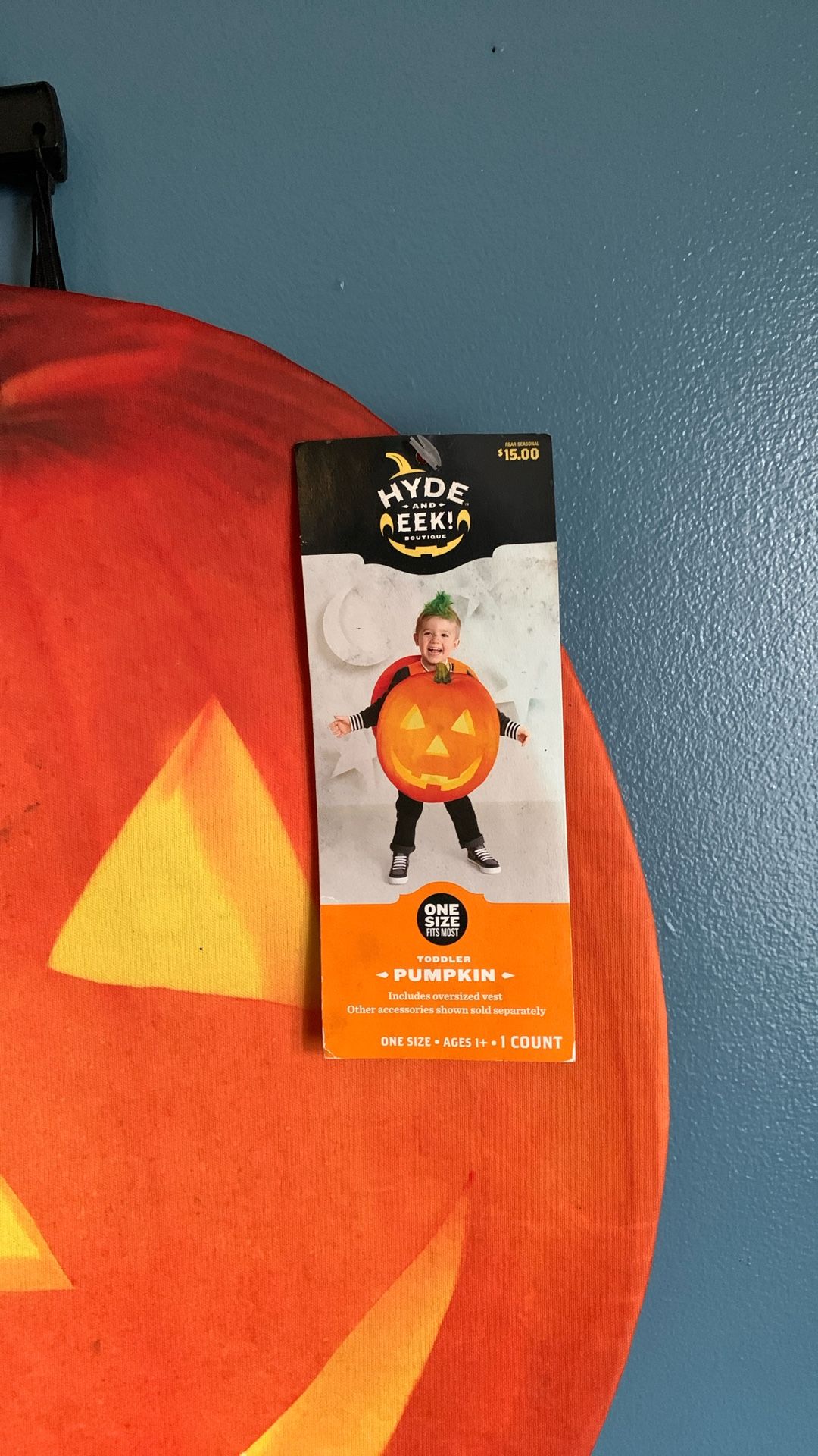 HALLOWEEN PUMPKIN JACKOLANTERN TODDLER SIZE COSTUME