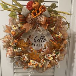 Handmade “Hello Fall” Wreath