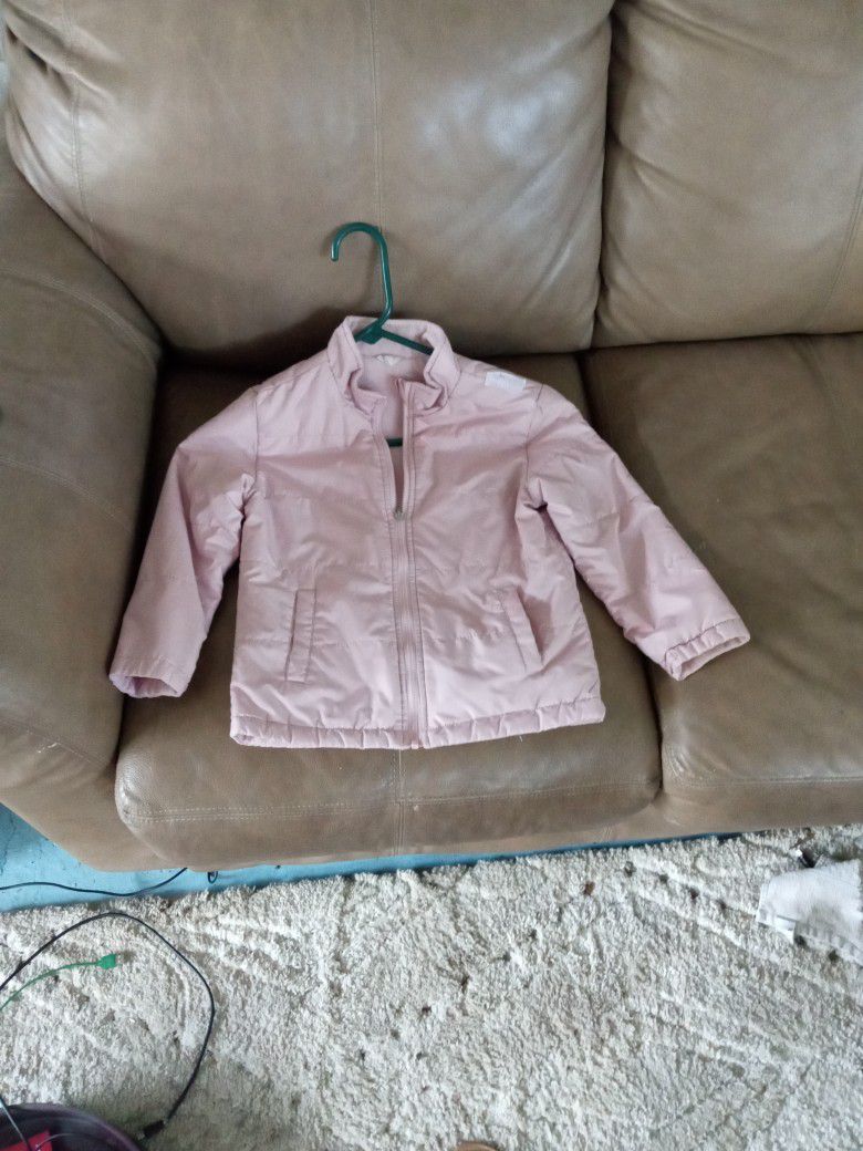 Toddler Girls Light Pink Puffer Jacket