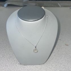 Diamond Pendant (10k White Gold) 