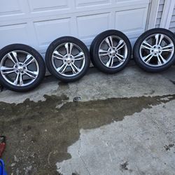 4 Michelin Tires and Dodge Charger Rims