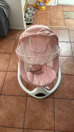 Pink Baby Bouncer Swing with Canopy