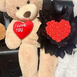 Osos De Peleche 🧸chocolates🍫ramos Buchones 💐