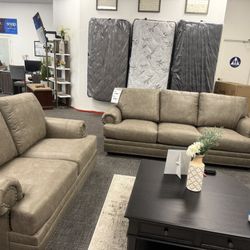 Brown 2Pc Sofa & Loveseat Set - FAST DELIVERY 