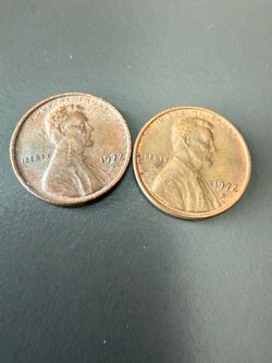 2 of the 1972 S Lincoln pennies