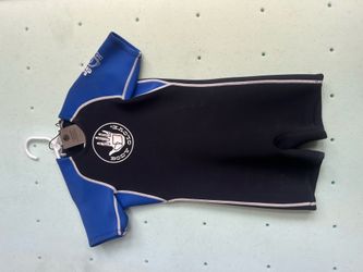 Body Glove Junior 8 Full Wetsuit Blue/Black Back Zip Surfing Diving Swim