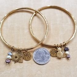 Two Bangle Bracelets By Keshi