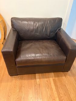 Crate & Barrel Leather Chair