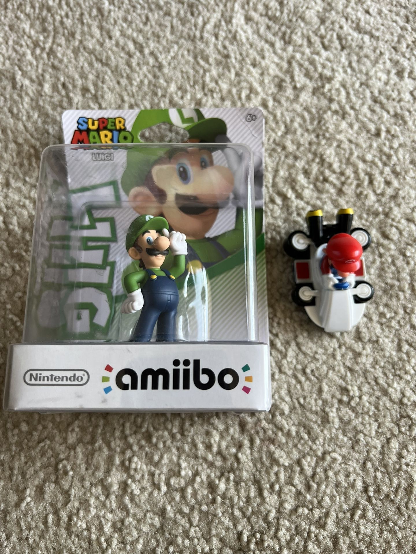 NINTENDO AMIIBO SUPER  MARIO AND SUPER MARIO CAR BOTH FOR $35 