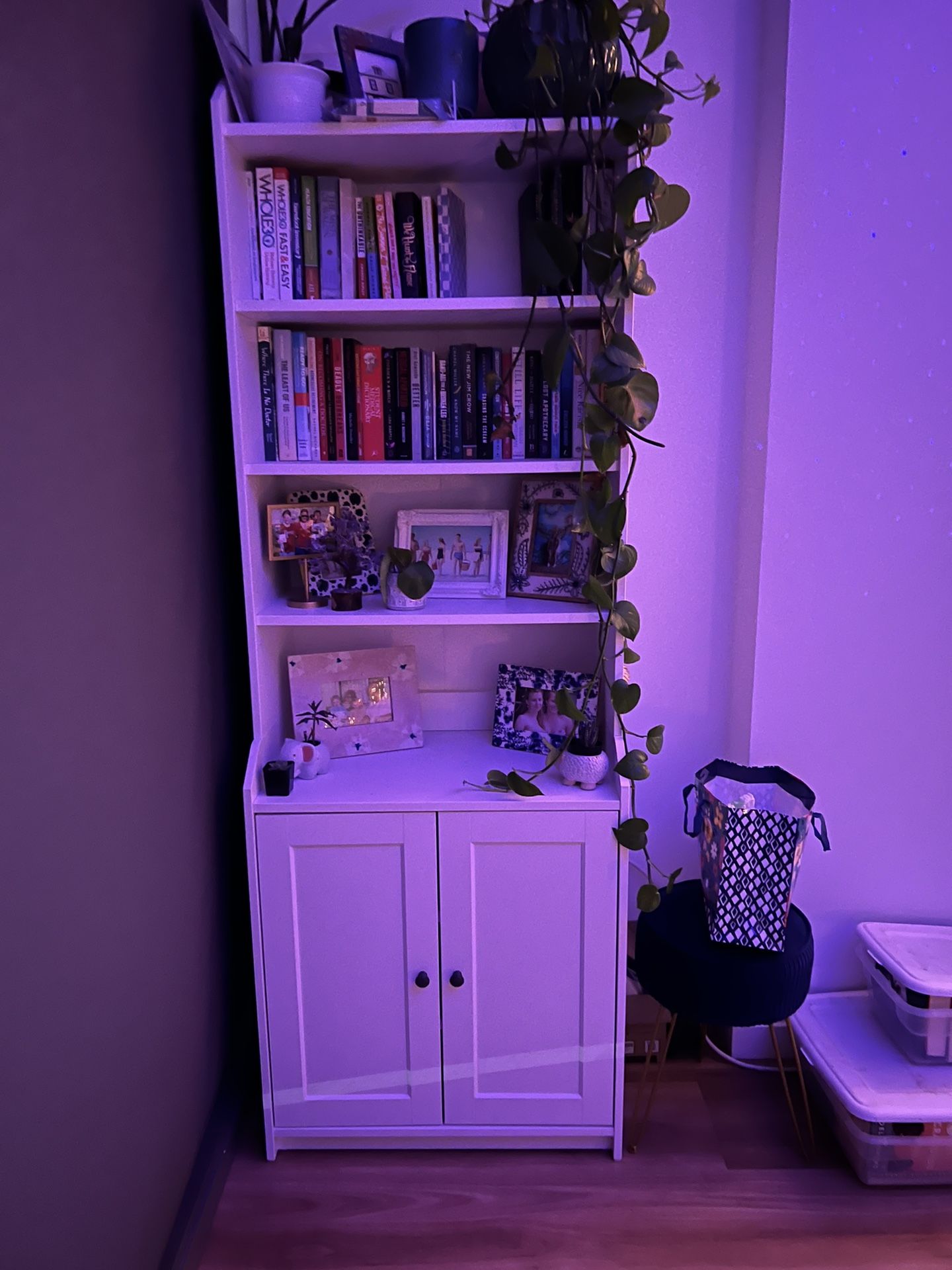 White bookshelf With Cupboards 