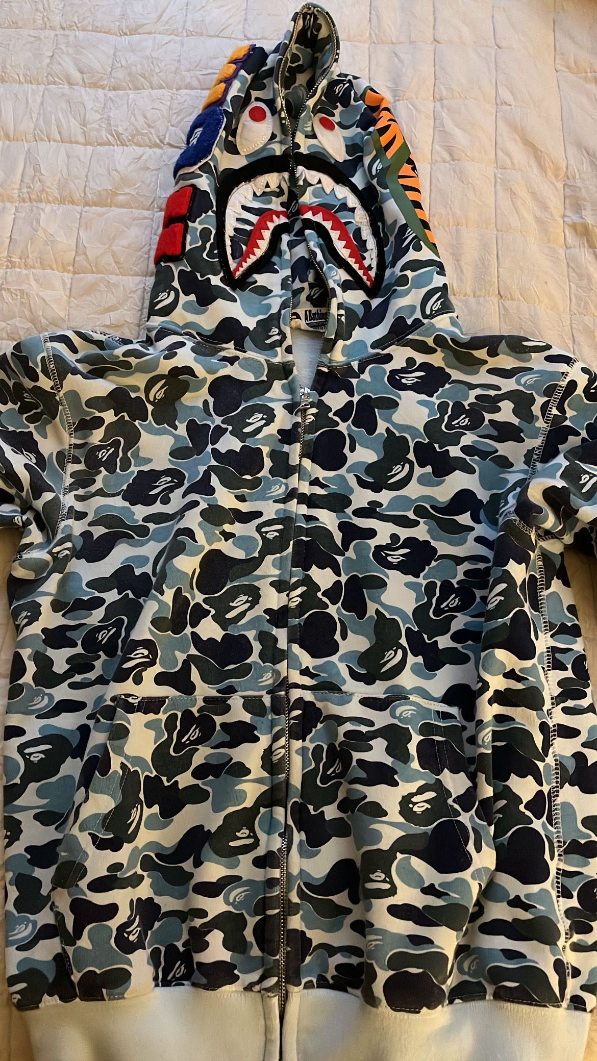 Large BAPE shark hoodie