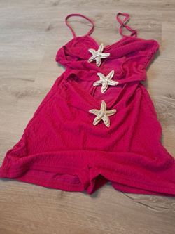 Hot pink romper woman's medium
