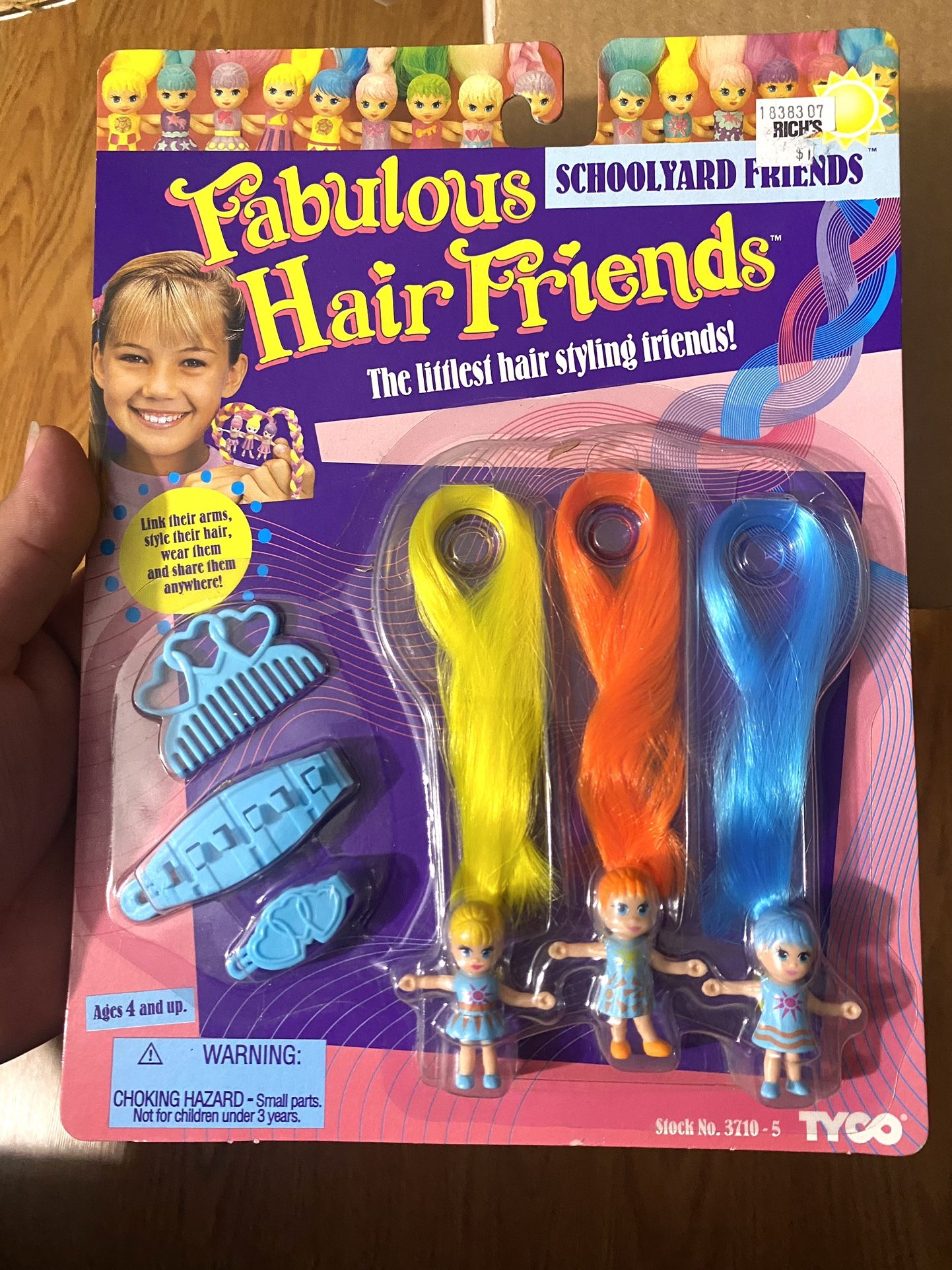 Vintage Tyco True Fabulous Hair Friends NIB NOS 1994 Hair Polly