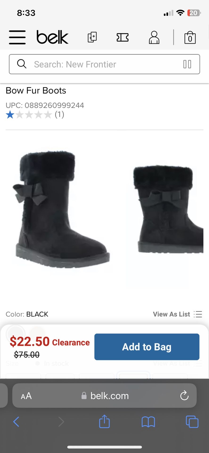 Ocean + Coast Bow Fur Boots