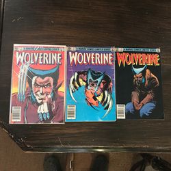 1982 Wolverine Limited Series, Numbers 1, 2, and 3.