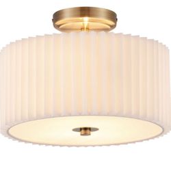 Semi flush mount ceiling light 12” drum 2-lights ceiling ligh