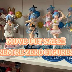 MOVE OUT SALE: Re Zero REM Figures