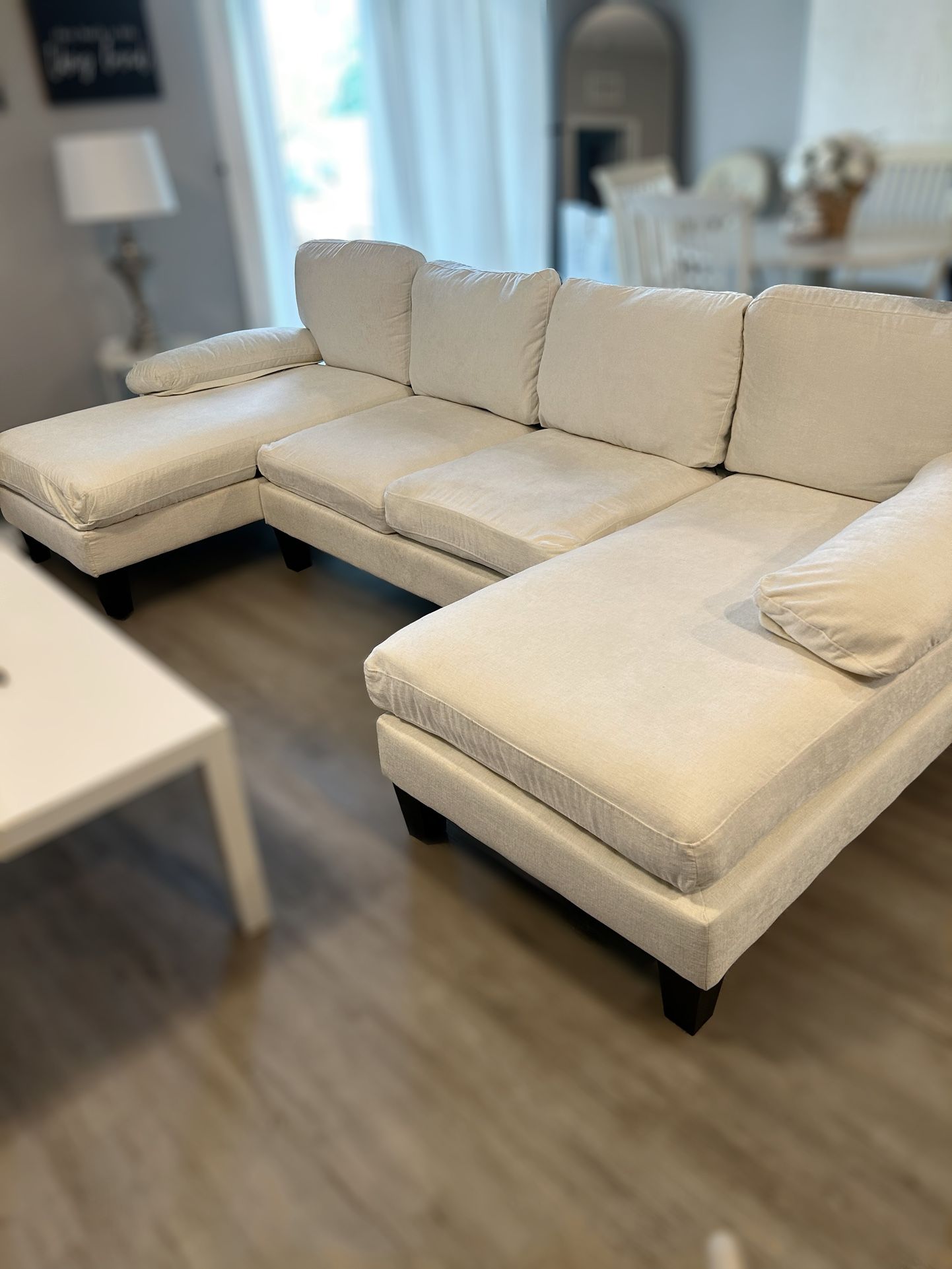 cream/ white Sectional Sofa