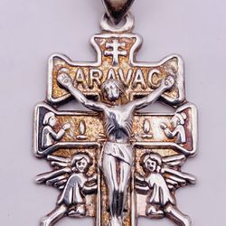 S. Silver Caravaca Cross Pendant 