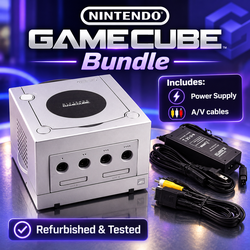 Nintendo Silver GameCube Console Bundle DOL-101 USA, TESTED WORKING!