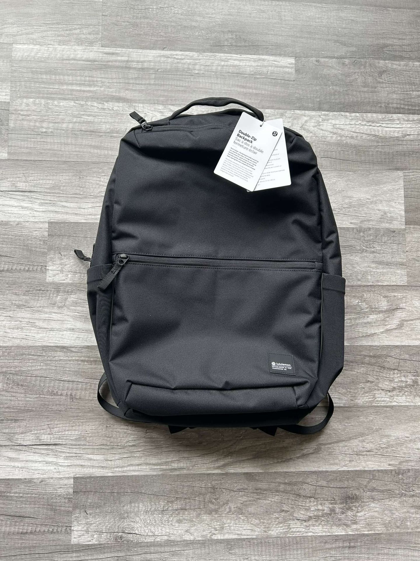 Lululemon Double Zip Backpack Black New With Tags 22L