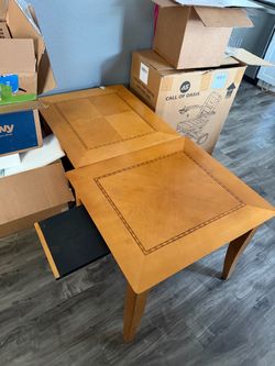 Wooden side tables (2)