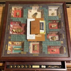 Vintage 1996 Franklin Mint 3D Deluxe Collectors Edition Clue Showcase Board Game