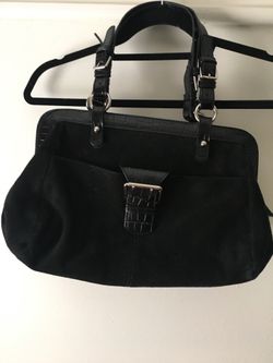 Handbag/Black Suede Ralph Lauren