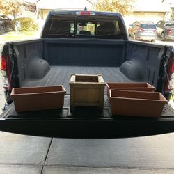 Planter Boxes Wood and Polyresin