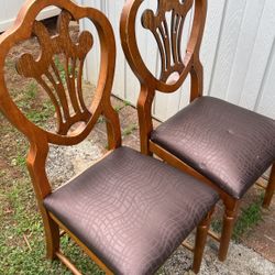 Two Wood Chairs 
