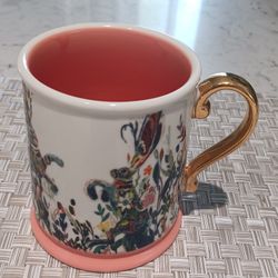 Anthropology "Dancing Rabbits" Coffee Cup