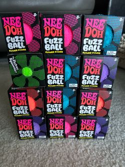NeeDoh Fuzz Ball Flower Power Squishy – Brand New