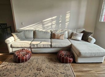White L shaped sofa