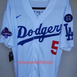 Men's Freeman Dodgers WS Jerseys 