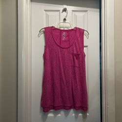 Women’s MADE FOR LIFE polyester, Cotton Athletic Pink Sleeveless Tank Top… Size Medium