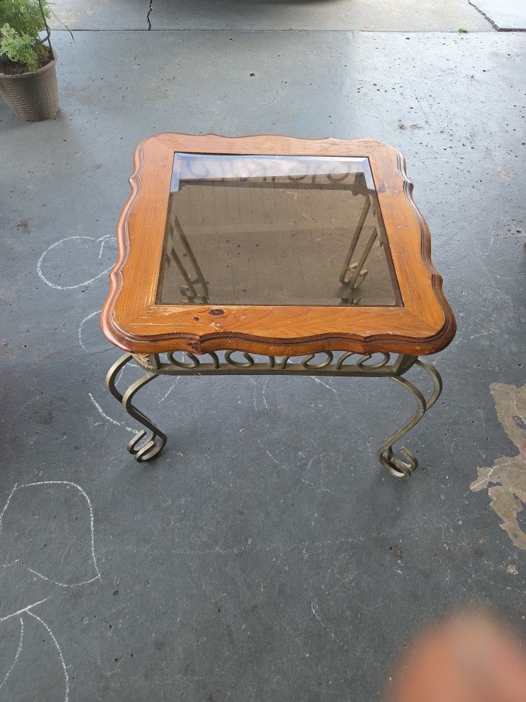 Glass End Table